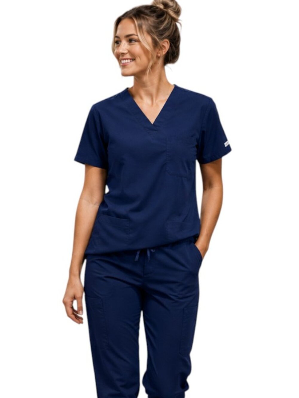 Uniform Advantage Navy Scrubs Top, XS
